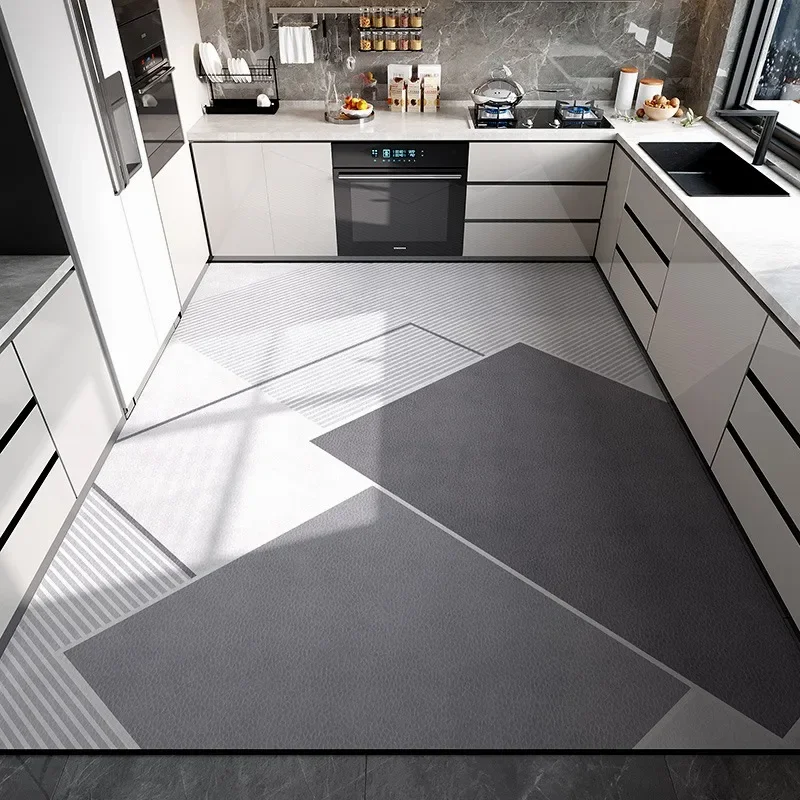 سجادة VIKAMA ذات الطراز الهندسي - متينة، مقاومة للانزلاق، سجادة أرضية مطبخ كبيرة الحجم، سجادة أرضية قاعة المدخل، ديكور المنزل