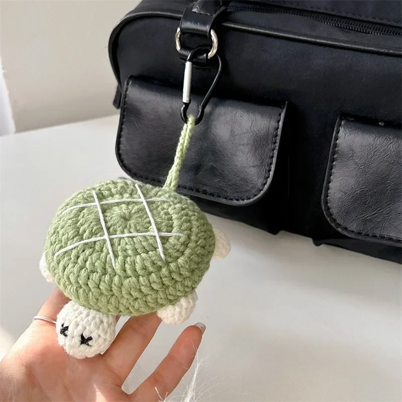 Cartoon Turtle Woven Case for AirPods 4 Airpod 1 2 3 Pro Pro2 Bluetooth Earbuds Charging Box Protective Earphone Case Cover