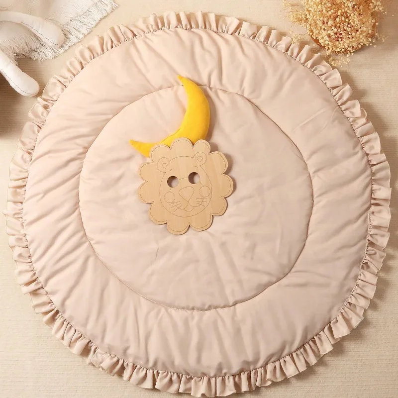 3-piece Set of Newborn Photography Pads Baby Circular Crawling Pad Lion Disc Moon Photography Prop Newborn Photography Pad Set