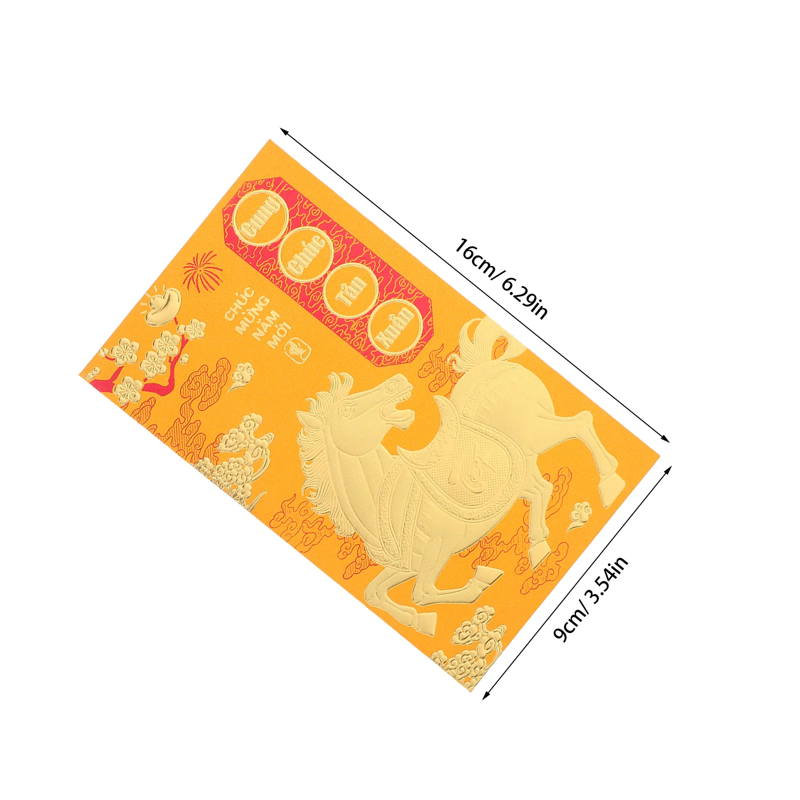 48pcs New Year Li Shi Feng: 2026 Horse Zodiac Red Envelopes Vietnamese Lunar Spring Festival Lucky Money Pockets Chinese Hong
