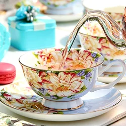 220ML, fine bone china vintage tea cup set, craft tea cup with saucer, porcelain coffee cup, cafeteira porcelain cup and saucer