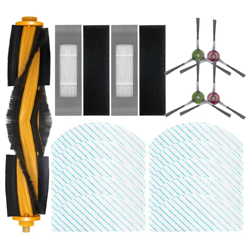 Ecovacs deebot ozmo t8 aivi t9の交換部品,強力なモップ,メインブラシ,サイドブラシ,HEPAフィルター,交換