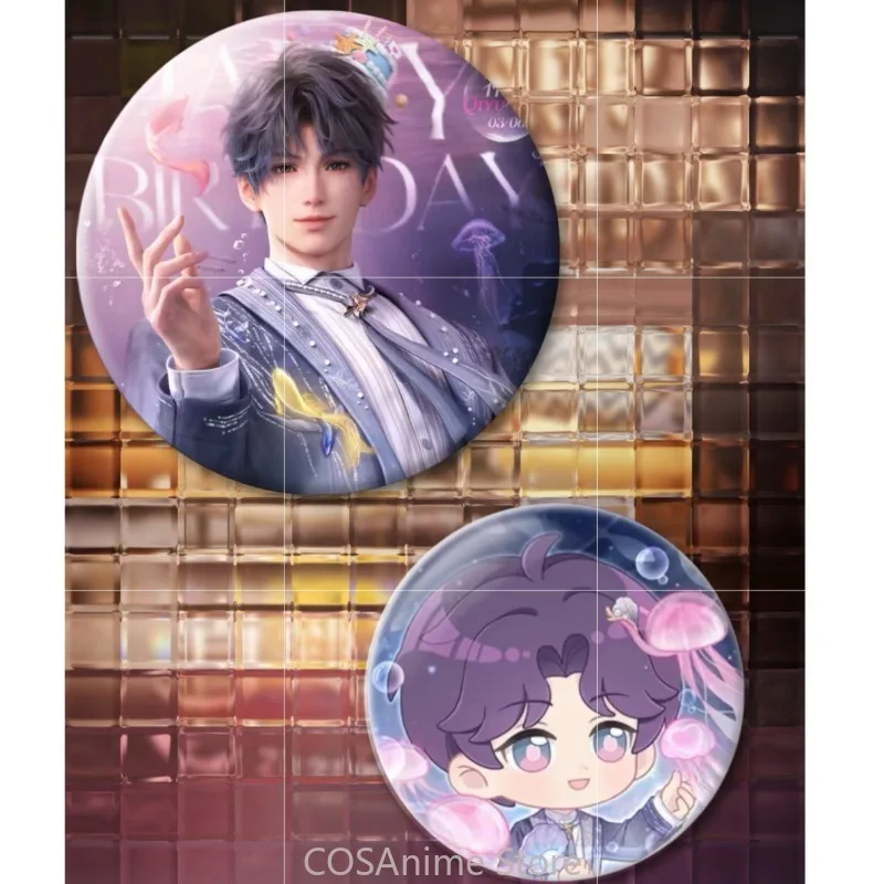 

58/75 мм аниме игра Love and Deepspace Rafayel Kawaii косплей круглый значок Itabag брошь на пуговицах мультяшные аксессуары подарок для фанатов