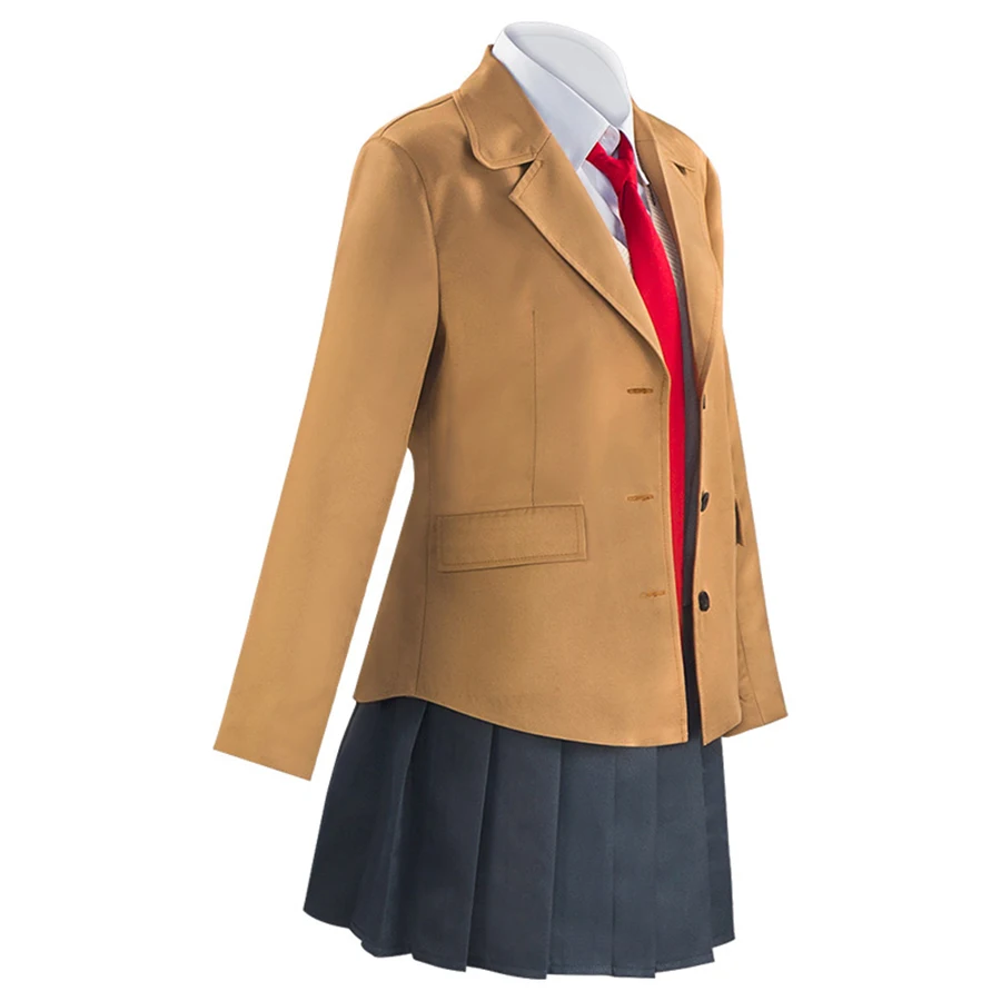 Sakurajima Mai Cosplay Kostuum Pruik Seishun Buta Yarou Yarou Bunny Girl Senpai Cosplay School Uniform Past Anime Cosplay Kostuums