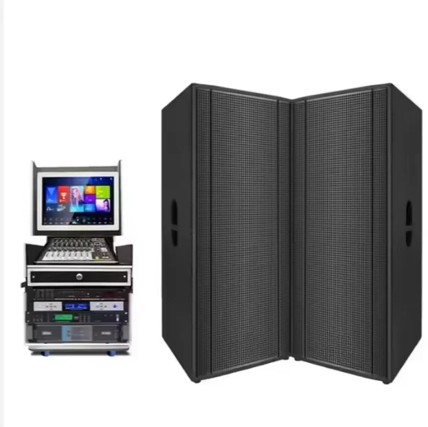 High-End Professional MAX-755 Dual 15 Inch Speaker Mixer Commercial Outdoor Church Sound System Complete Set
