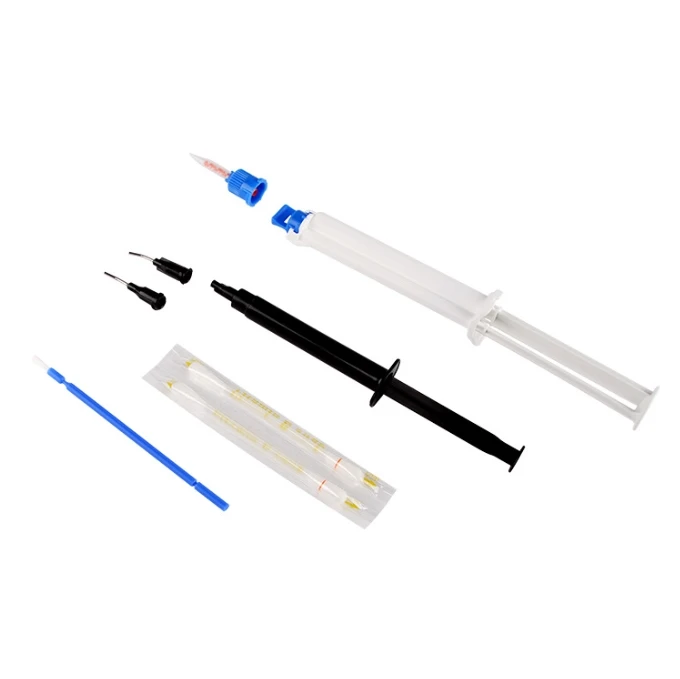 طقم حاجز مزدوج لتبييض الأسنان الاحترافي 35% HP طقم عيادة حقنة جل تبييض للعيادة K09