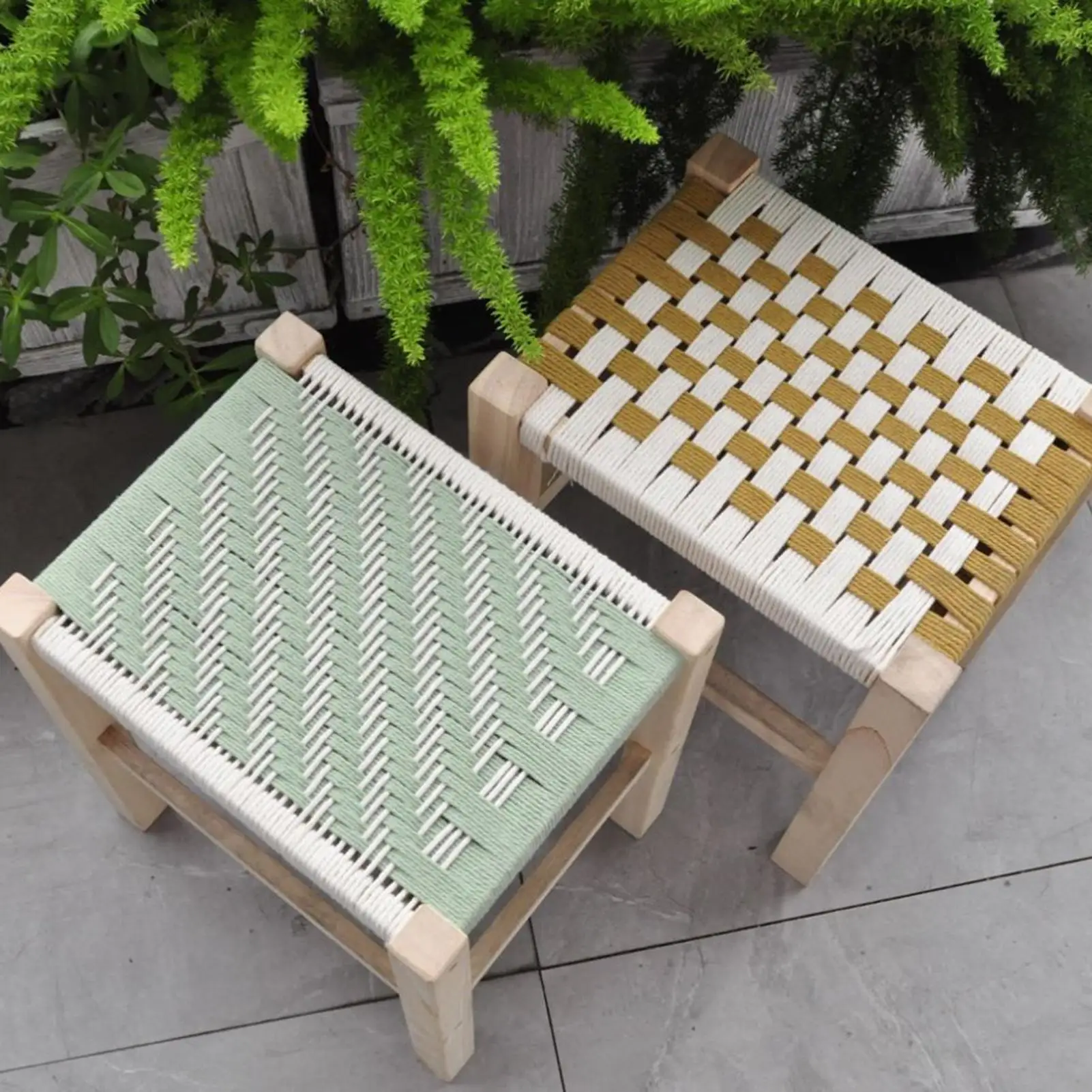 

DIY Stool Frame Kit Beginner Friendly Multifunctional Unfinished Wood Furniture Kit For Weaving Woodworking Project Home