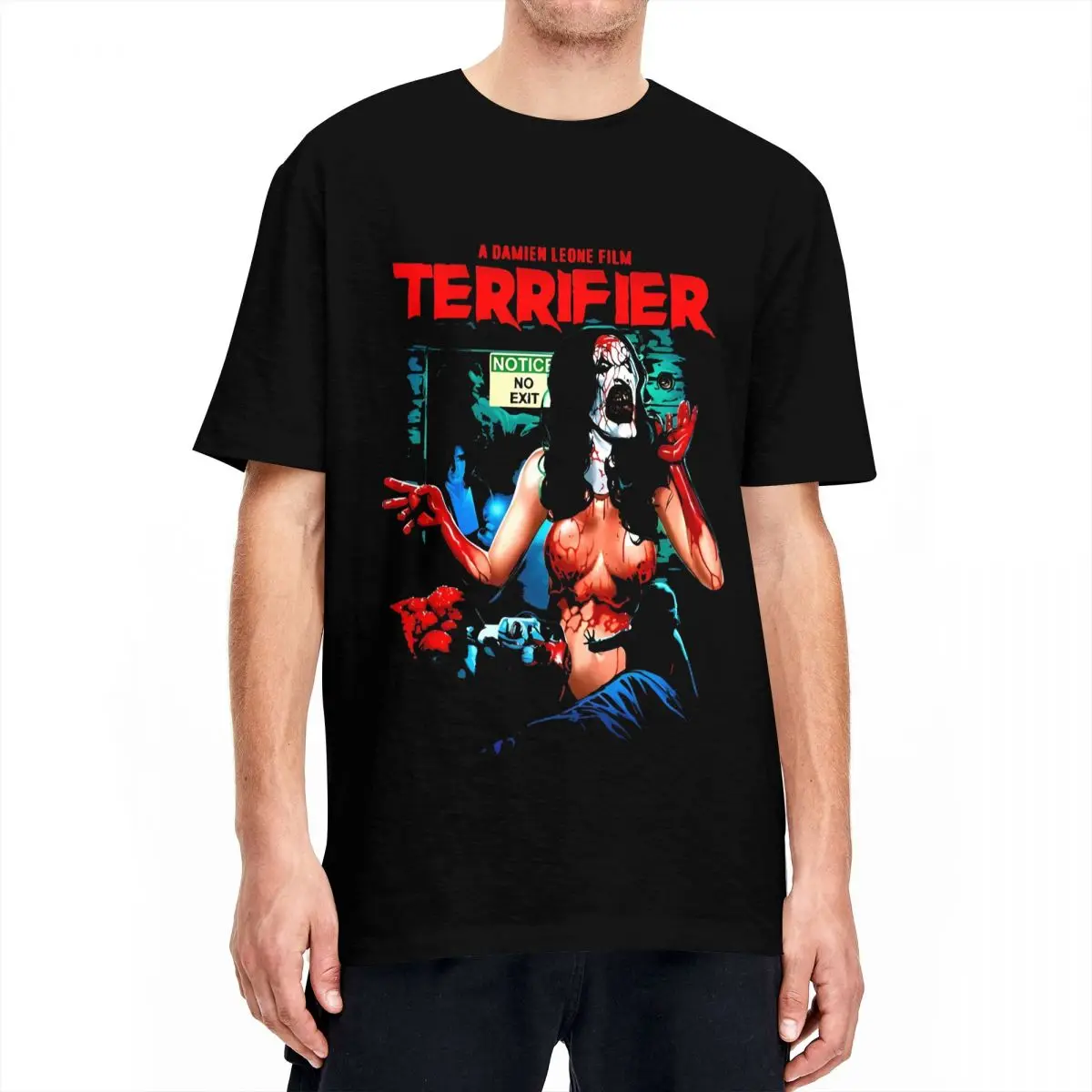 Terrifier 3 No Exit Horror Clown Vintage 2024 T Shirts Men Women 100% Cotton T-Shirt Crewneck Tees Short Sleeve Clothes Printed