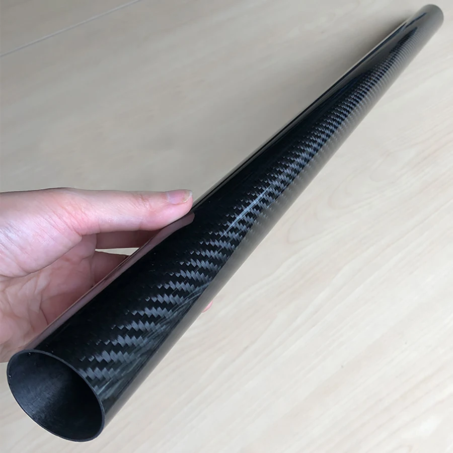 2 pz Lunghezza 50 cm Tubo In Fibra di Carbonio Materiale Composito Ad Alta Durezza 3K Pianura GlossyOD6-32mm Tubi Per La Protezione Delle Piante