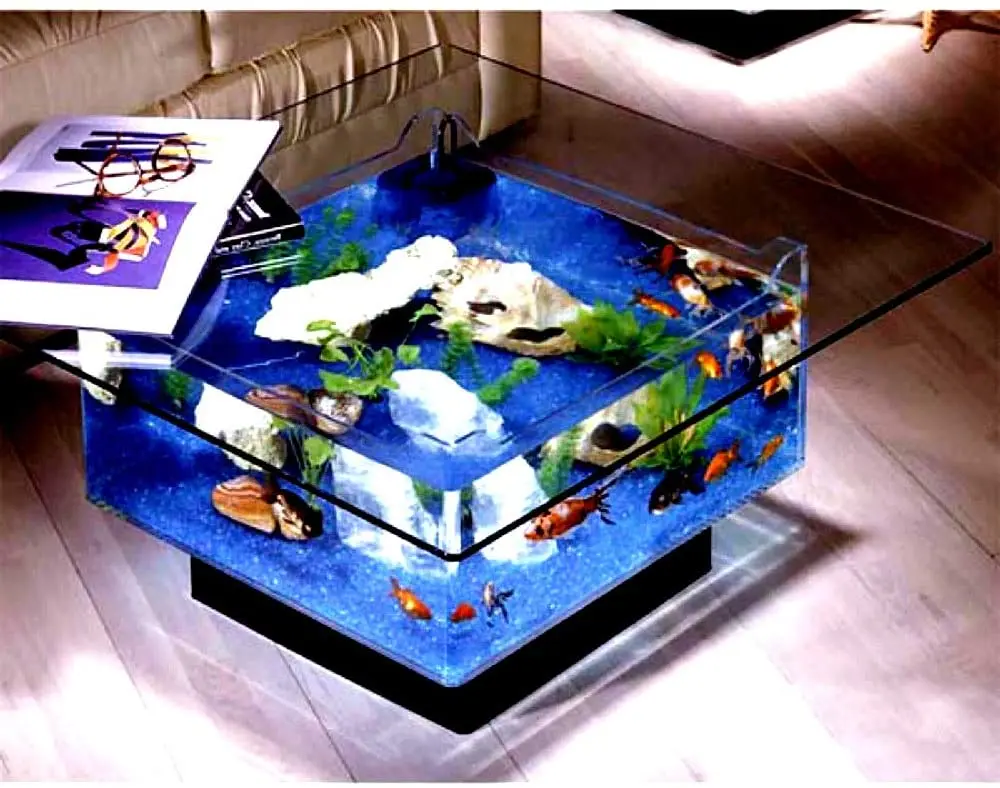 

square Acrylic Coffee Table Aquarium Fish tank