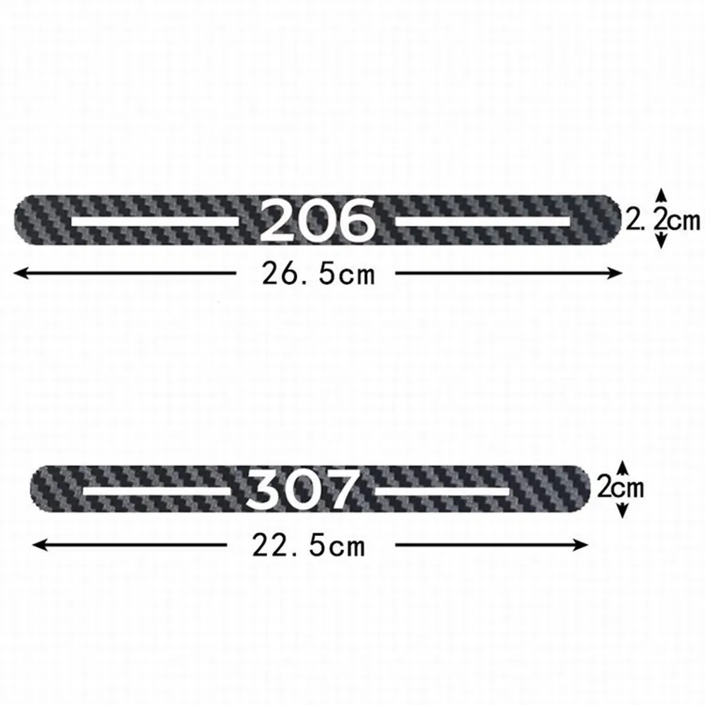 1PC Carbon Fiber Car Stickers Of High Mounted Stop Lamp High Brake Lights For Peugeot 307 206 207 Car Styling