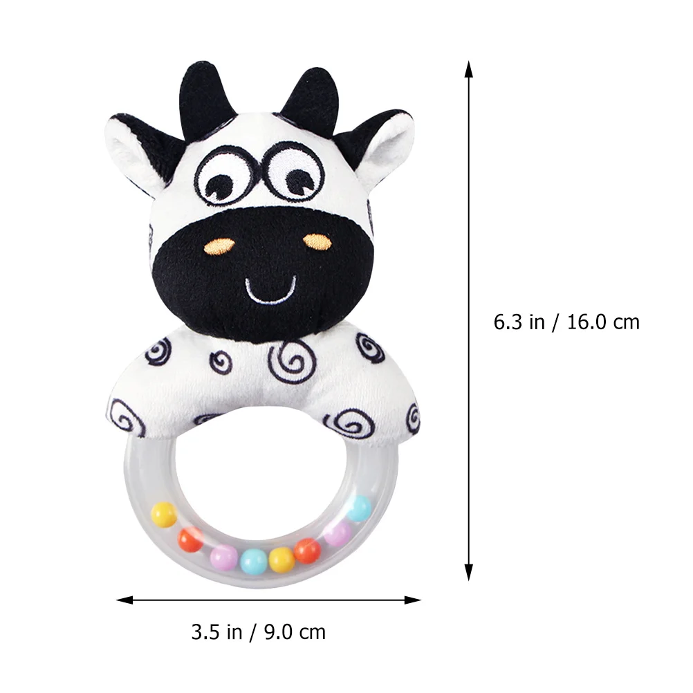 Baby Hand Rattle Cartoon Animal Shape Easy Grip Educational Plaything Indoor Outdoor Fun Sound Early Learning Sensory