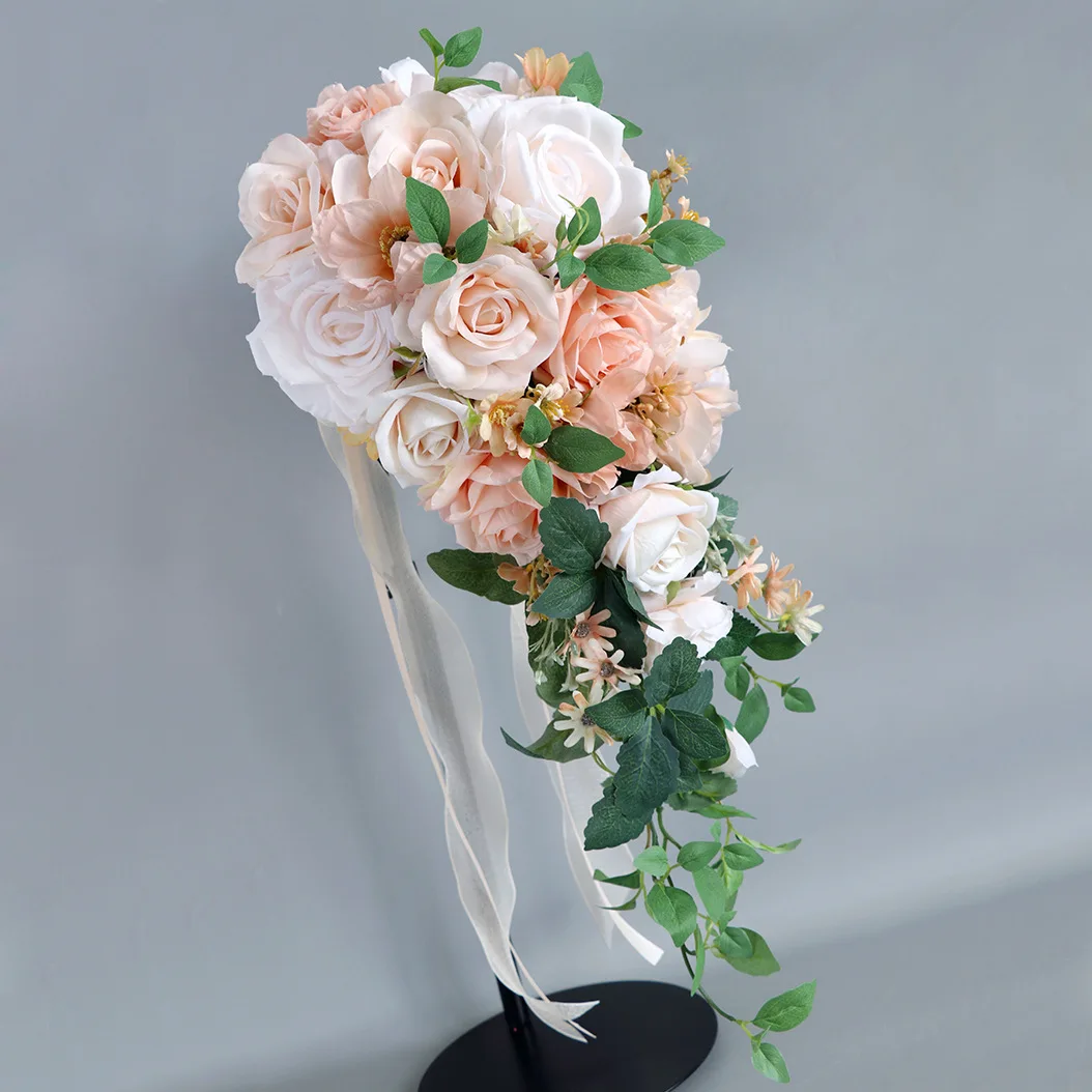 Fancy Bridal Bouquet Wedding Flowers  European Style Wedding Bouquets Blush Roses