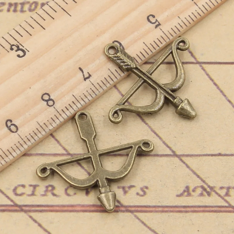 30pcs Charms Crossbow 26x25mm Tibetan Silver Color Pendants Antique Jewelry Making DIY Handmade Craft