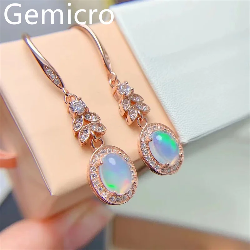 YULEM Natural opal Ring Earrings  S925 Sterling Silver Fashion Fine Jewelry Women  YULEM OPAL