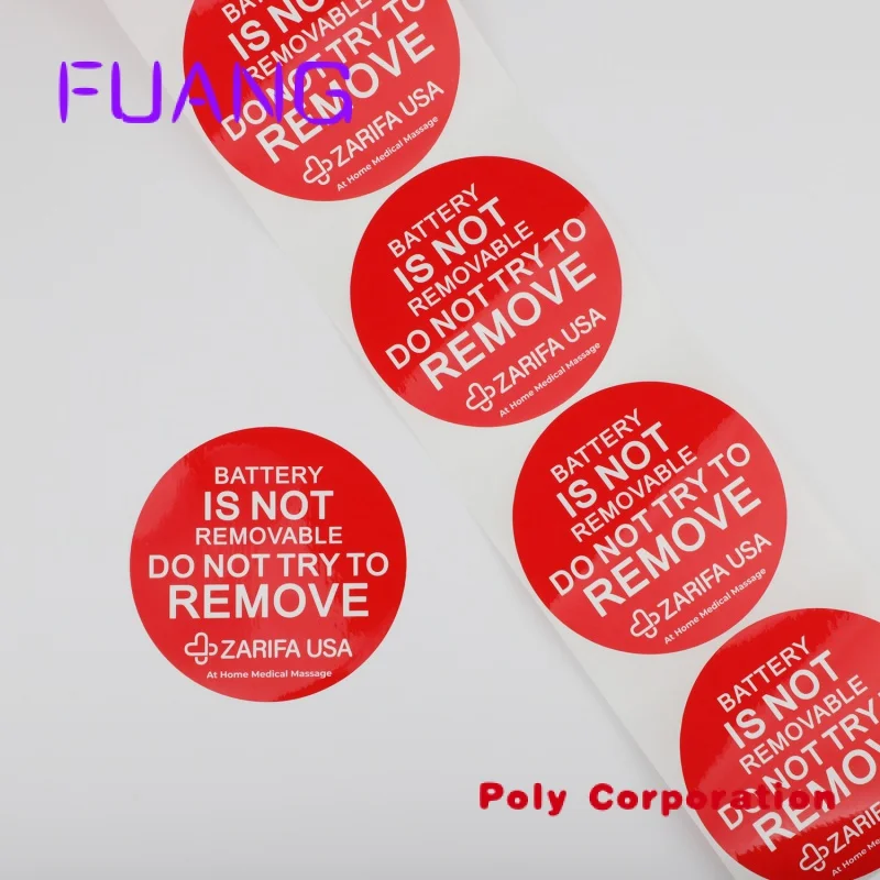 Custom Logo Sticker Bedrukt Rol Plastic Waterdicht Synthetisch Papier Zelfklevend Vinyl Pvc Ronde Cirkel Merk Logo Sticker