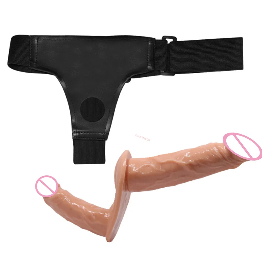 Strap On Dildo Double Penis Dual Ended Strapon Ultra Elastic Harness Belt  Adult Sex Toys for Woman Couple Anal Soft Dildos 18 - view 4