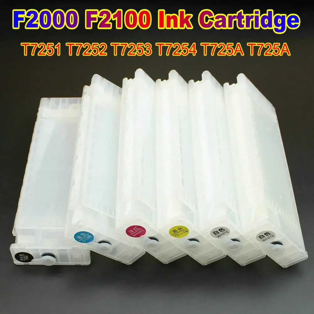 

F2000 F2100 Rechargeable Ink Cartridge for Epson SC F2000 F2100 Empty Ink Cartridges With Chip T7251 T7252 T7253 T7254 T725A