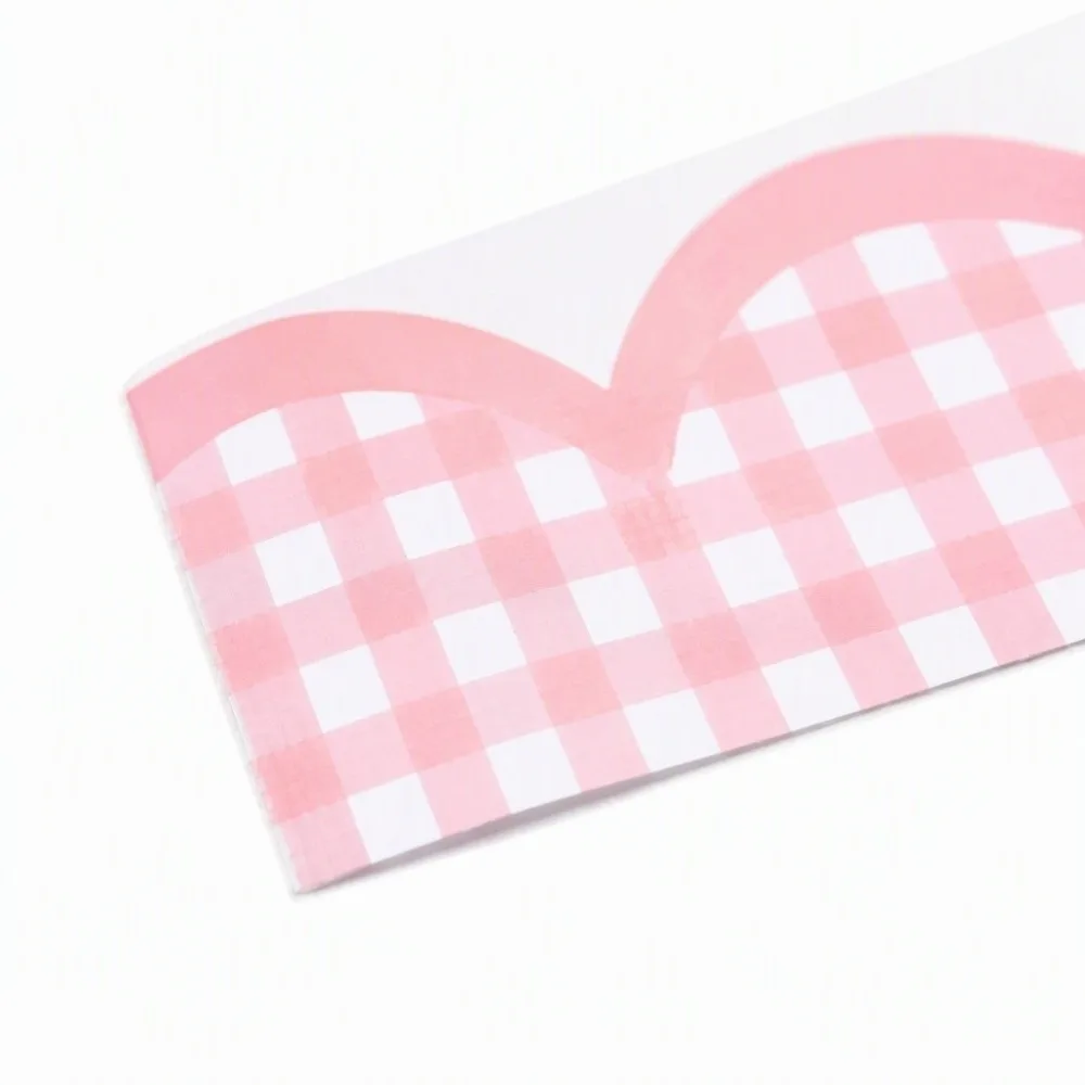 Durable Wavy Edge Masking Tape Checkered Pattern 65FT Decorative Border Tape Board Border Scrapbook