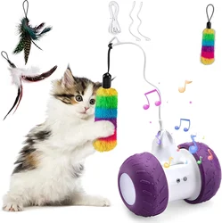 ATUBAN Automatic Cat Toys Interactive for Indoor Cats,Electric Robotic Kitten Toy for Cat Exercise Chasing Hunting,Pet Smart Toy