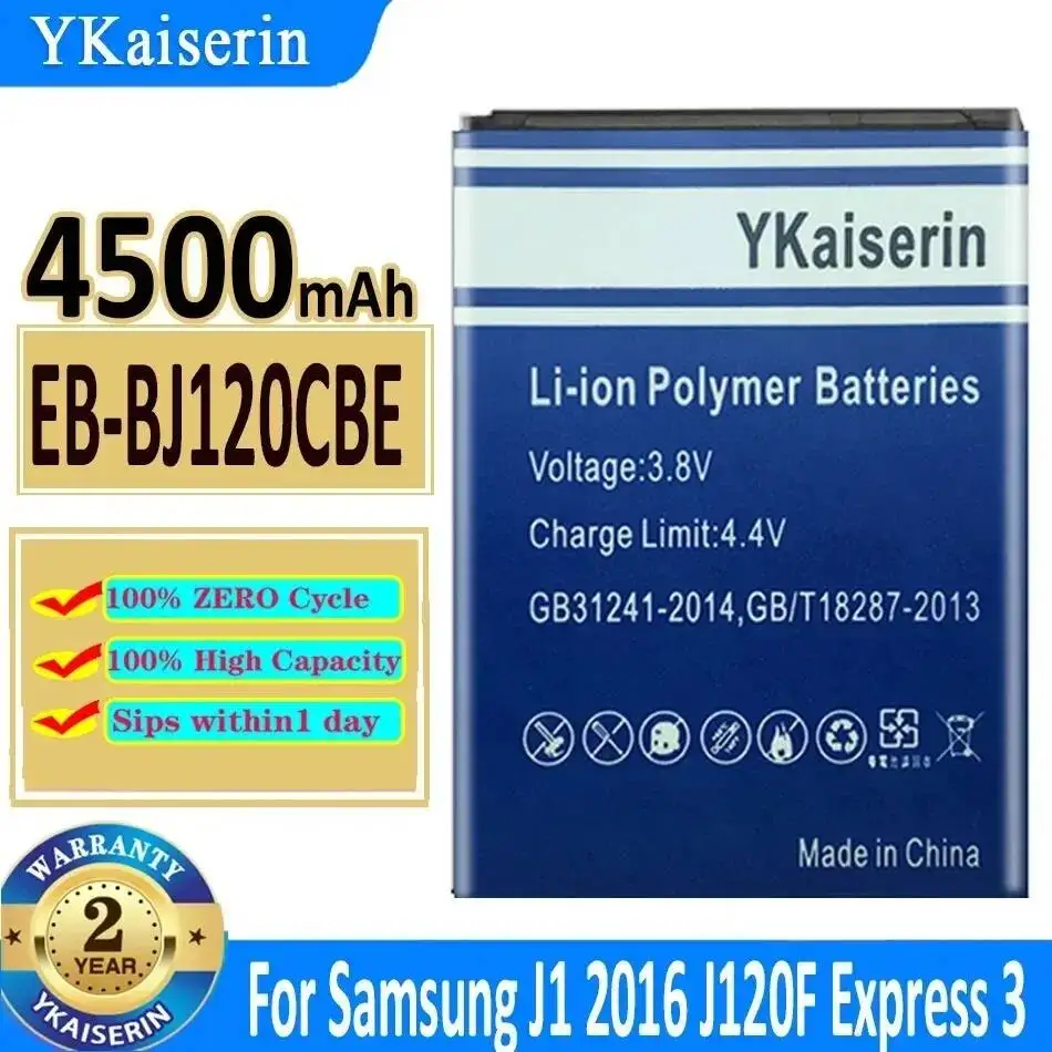

EB-BJ120CBE High Capacity Mobile Phone Battery 4500Mah For Samsung Galaxy J1 2016 J120F Express 3 J120A J120T J120 SM-J120F