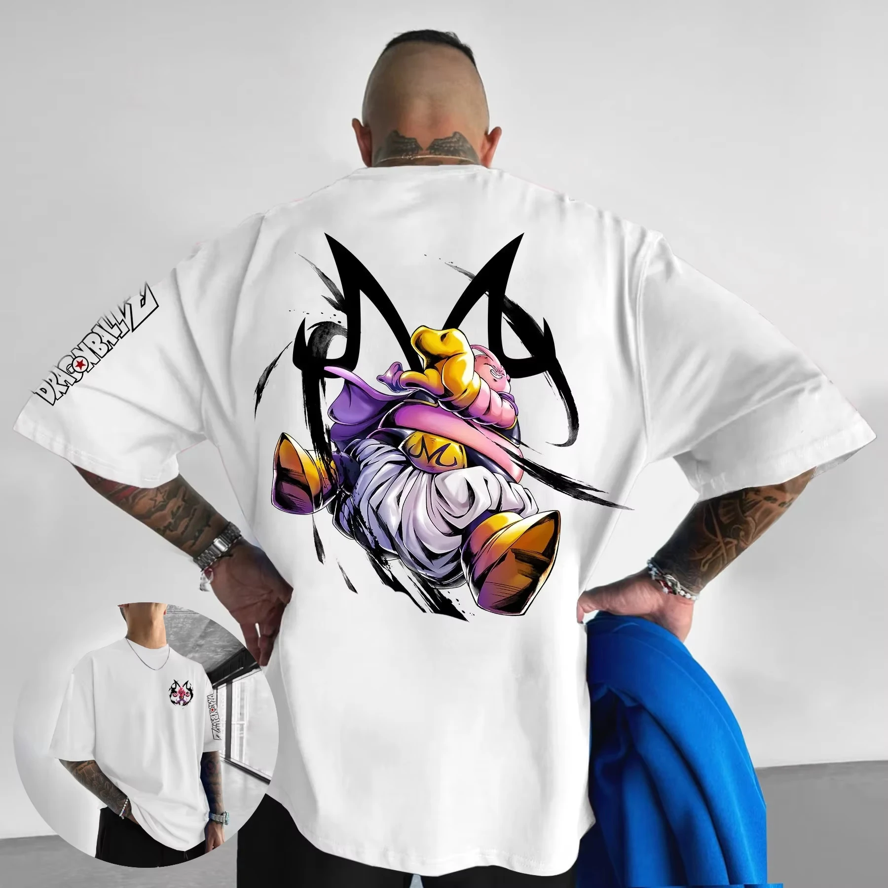 

Dragon Ball Saiyan Goku Printed Men's T-Shirt Dress Oversized Casual Cotton Women's Short Sleeve Graphic T-Shirt Top Crew Neck