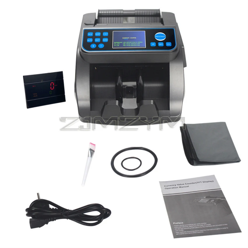 6000E EUR Value Money Cash Counter with TFT display Fake Bill Detector Banknote Fast Counting Speed Portable Detecting Machines