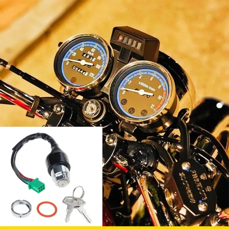 SZCH Universal Motorcycle Ignition Switches Strong Metal Construction for GN125 Models