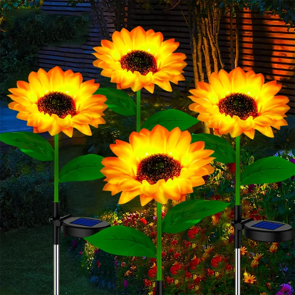 

Simulated Outdoor Solar Sunflowers Smart Sense Garden Lights Yard Wedding Festival Decoration Light Waterproof LED Lawn Light ﻿