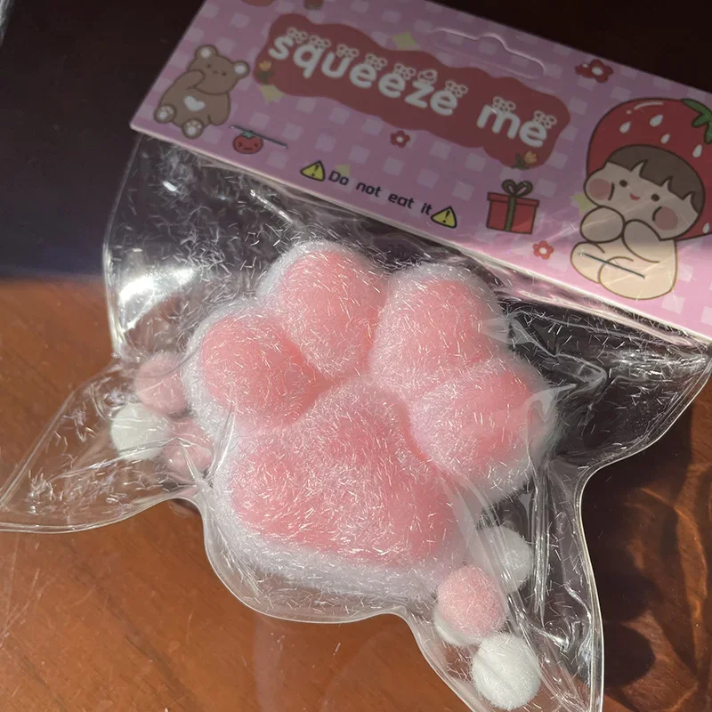 スクイーズ猫の足のおもちゃかわいいソフト Abreact リリーフリラックスおもちゃ粘着解凍ピンチ猫の足ストレスリリーフフワフワおもちゃギフト