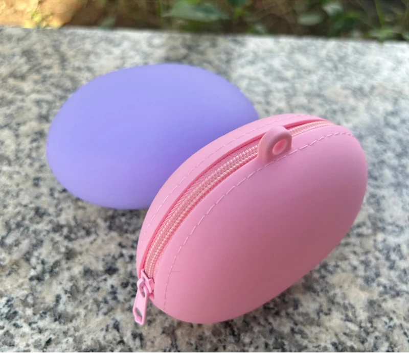 10pcs Coin Purses Lady Silicone Oval Shaped Short Wallet Mix Color