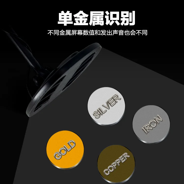 Detector de metais F002, dispositivo portátil de alta precisão para caça ao tesouro subterrâneo para detectar detectores de metais ao ar livre à prova d'água