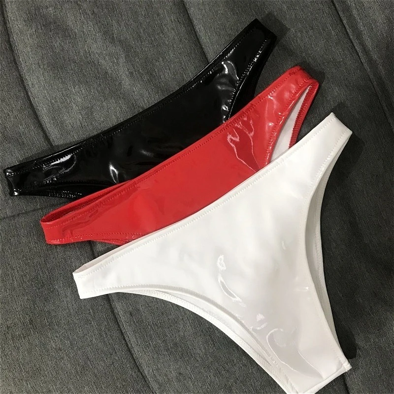 New Shiny Women's Sexy Micro Shorts Nightclub Slim Patent Leather Glossy Tiny Short Panties for Dancer Stage Performances Briefs