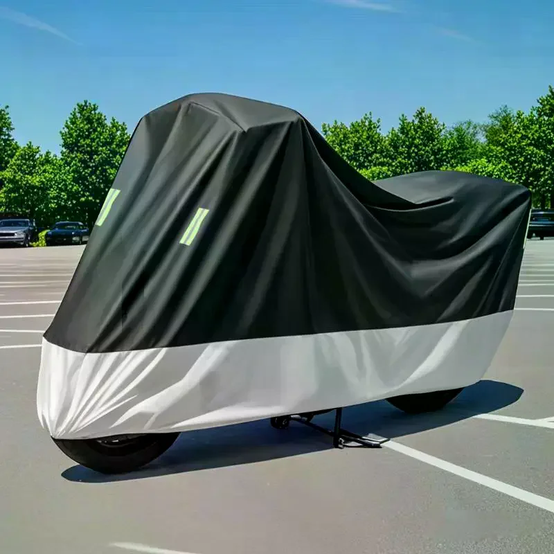 Cubierta de motocicleta de 3 capas, protección UV contra el polvo para exteriores, cubierta de Motor, cubierta de motocicleta para todas las estaciones, cubierta impermeable universal para motocicleta