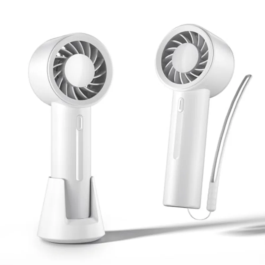 

Portable Handheld Fan, Mini Hand Fan with Desktop Base, Small and Powerful 3 Speed, USB Rechargeable Battery Powered, Personal