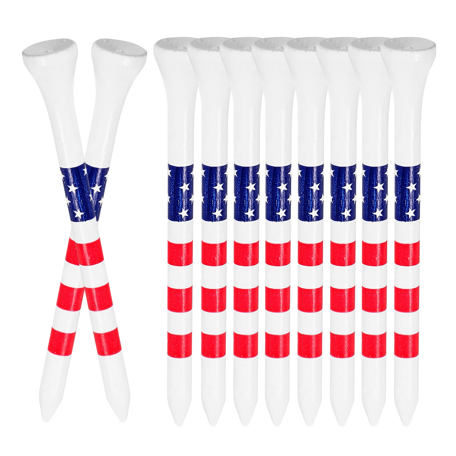 20 قطعة من حاملي كرات الجولف الخشبية الملونة الاحترافية القوية، مسامير منخفضة الاحتكاك لملحقات التدريب على النار الدقيق #6