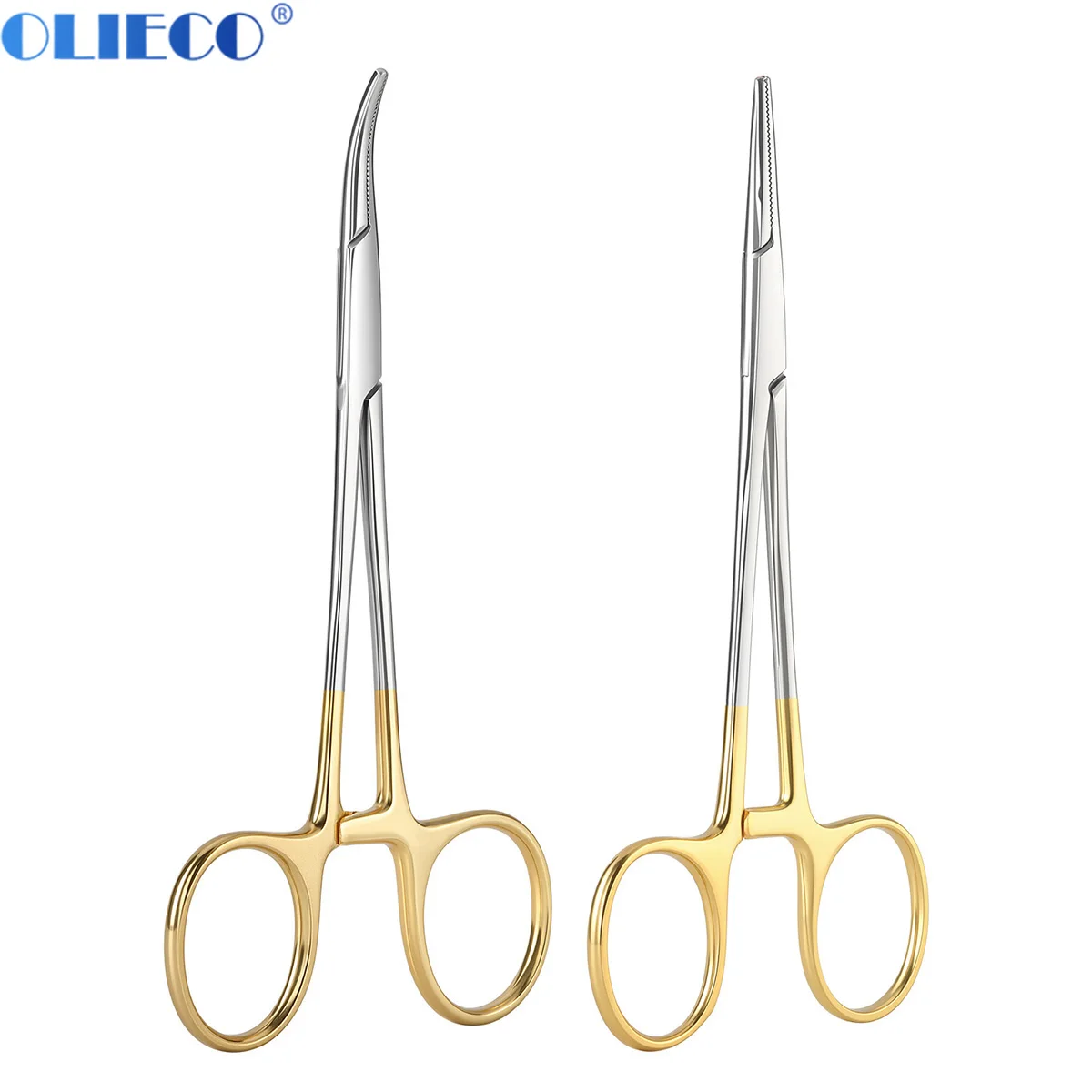 1 قطعة الفولاذ المقاوم للصدأ ملقط مرقئ الطبية مقص جراحي للأسنان 12.5/14/16/18 سنتيمتر طرف مستقيم/منحني