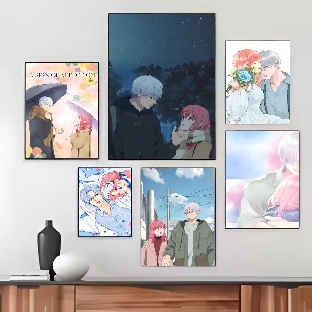 Shoujo Romance Anime A-A Sign of Affection Poster Pegatina artistica HD autoadhesiva impermeable para salon dormitorio