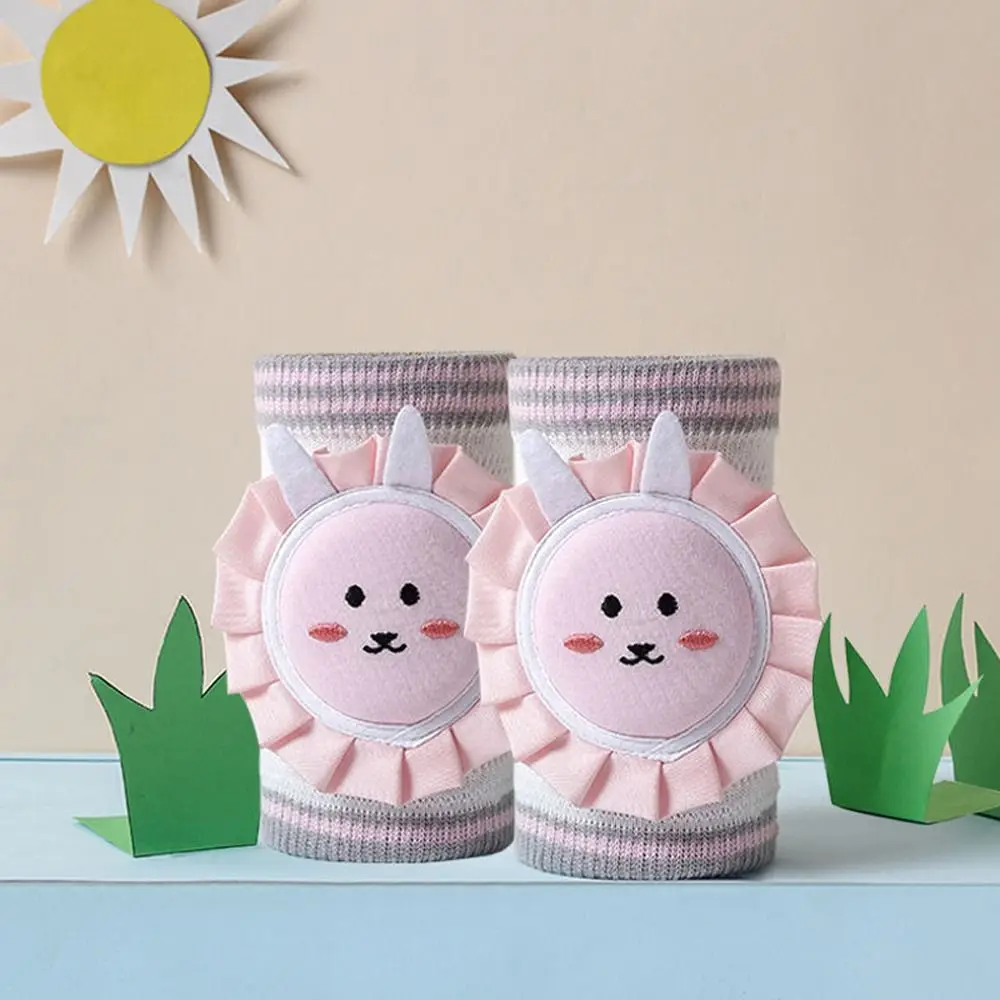 Bee bantalan kaki stroberi untuk bayi, bantal pelindung lutut katun kelinci merangkak, bantalan siku dan lutut bayi