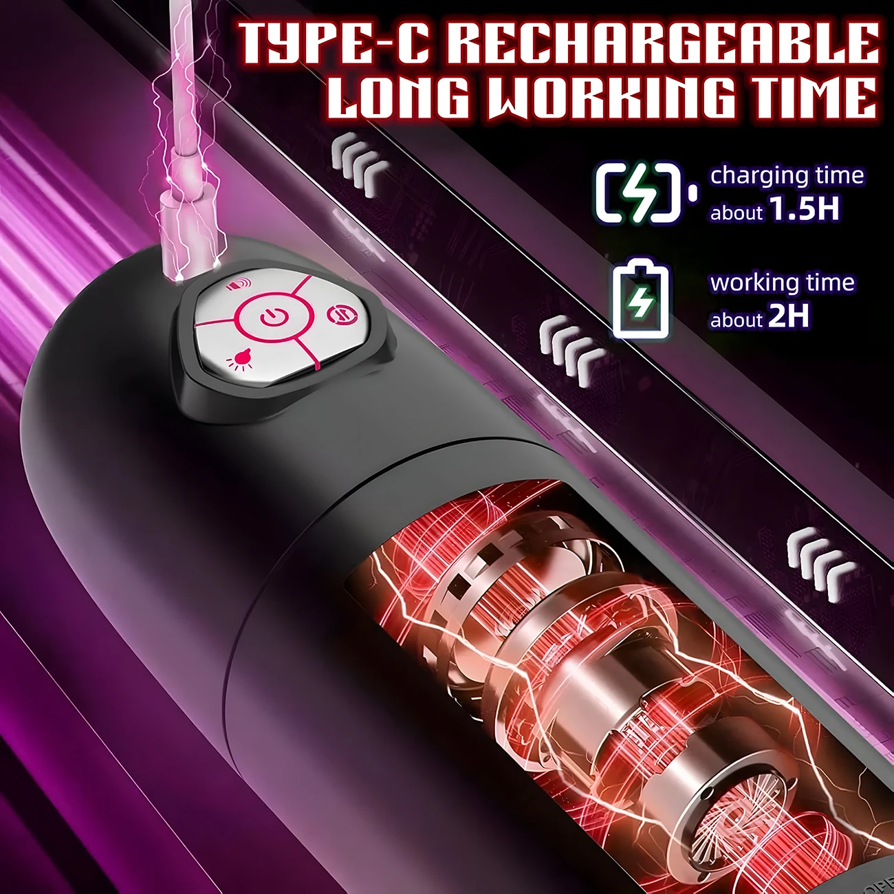 Automatic Male Masturbator Telescopic Rotating Adult Masturbator Cup Penis Pump Vibrator Thrusting Blowjob Sex Toys for Man view 4
