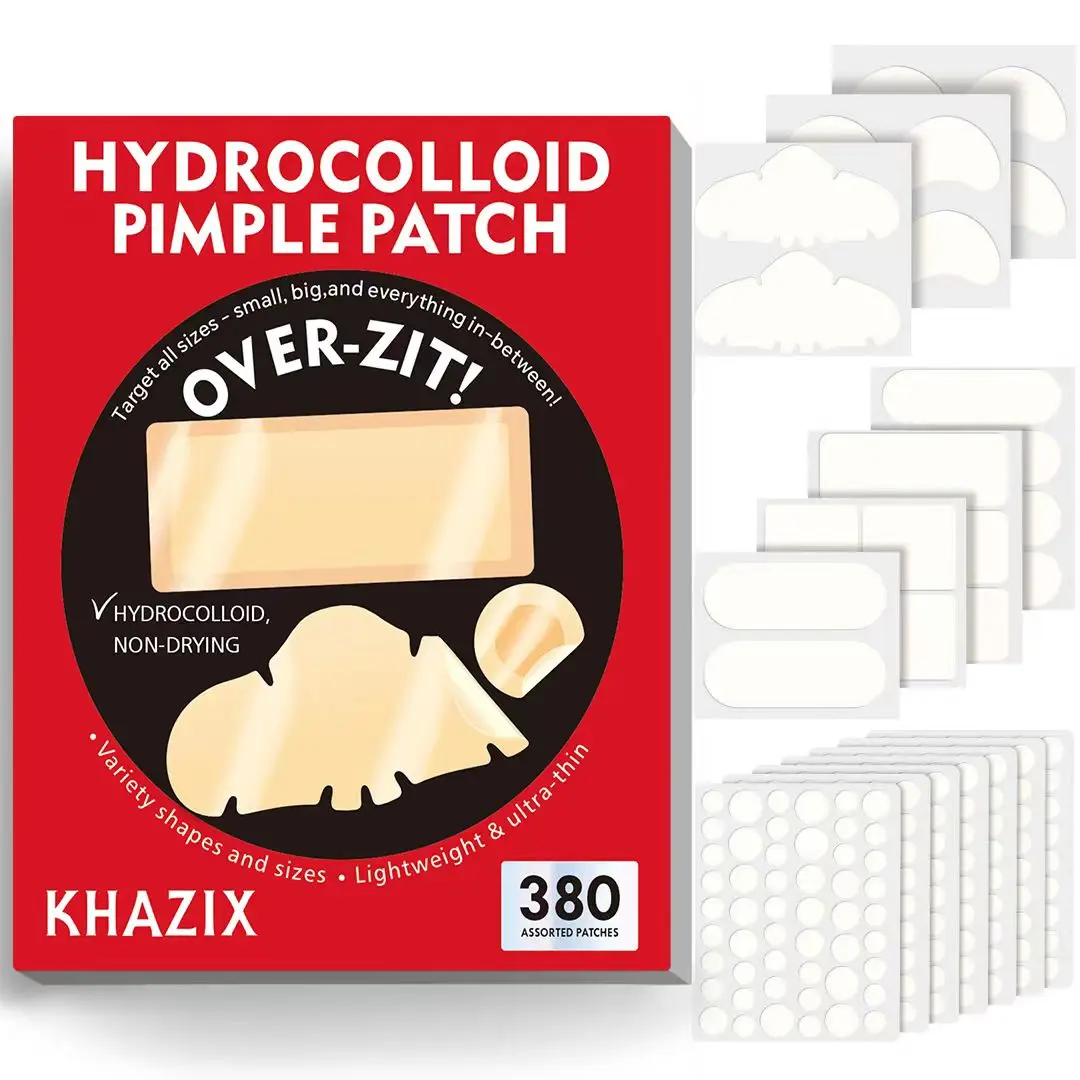380 قطعة من رقع حب الشباب للوجه، رقع كونسيلر، رقع البثور، هيدروجيل رفيع للغاية وغير مرئي وجيد التهوية