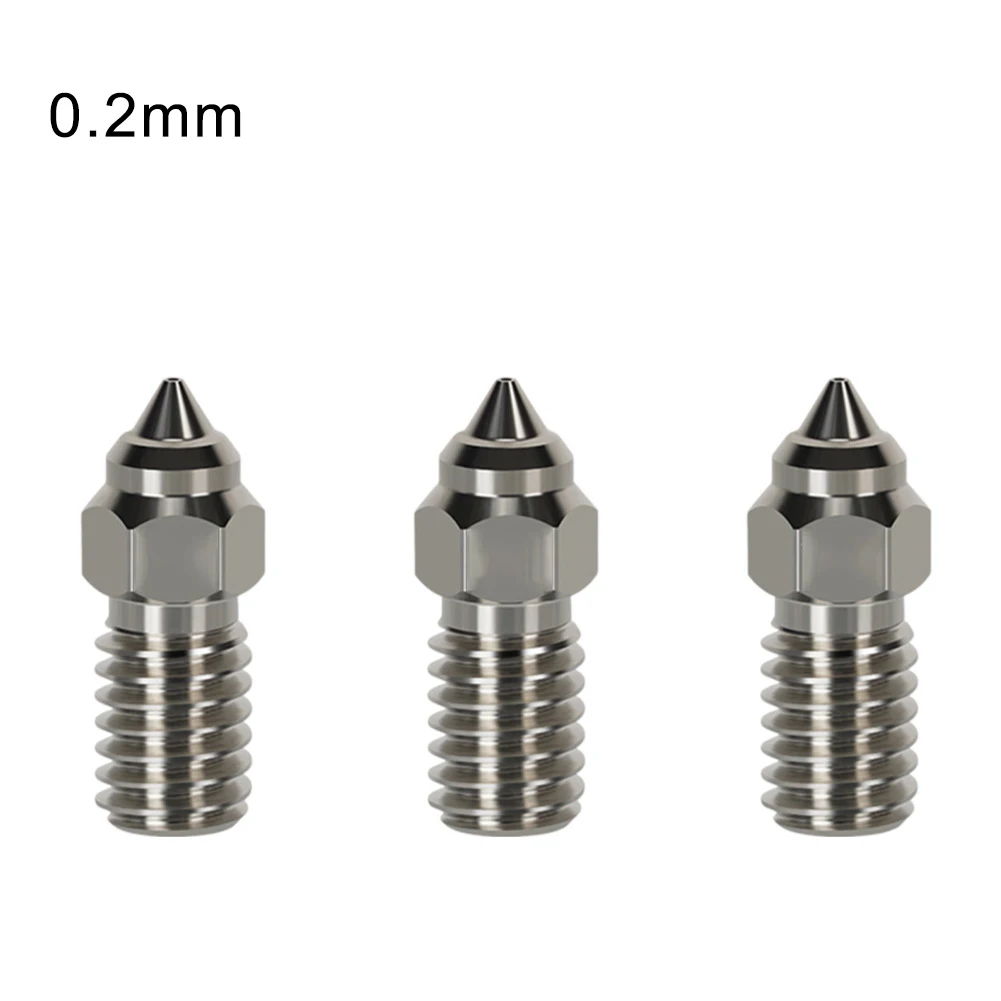 3pcs For 3D Printer Nozzle High Speed M6 Extruder Nozzle Brass/Chrome Zirconium Copper/Hard Steel Nozzles For Ender 7/5/3V3SE