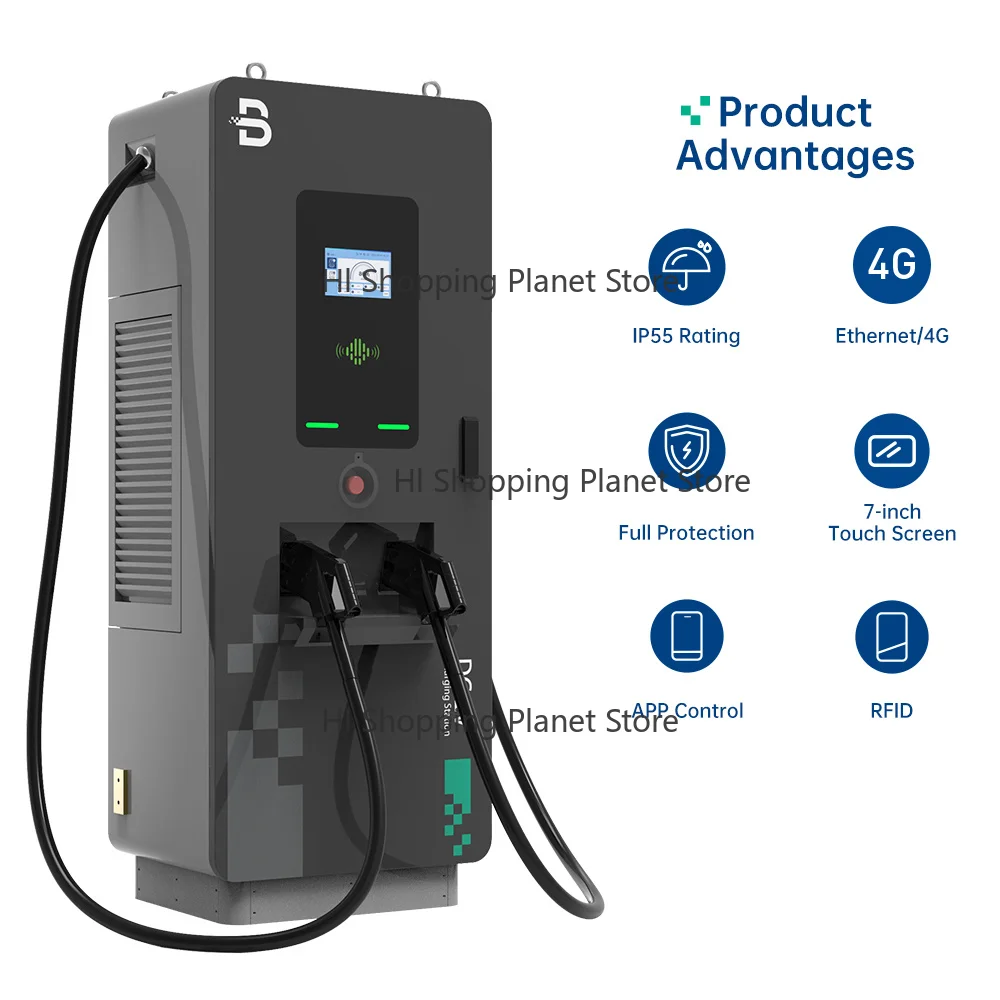 60kw 90kw 120kw High Quality Car DC Charger IP55 Commercial OCPP1.6J Dc New Fast Charging Pile Station CCS CHAdeMO GBT NACS