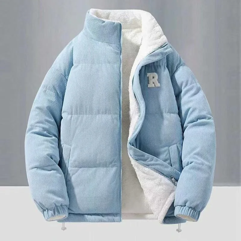 

Double-Sided Wear Cotton Jacket F 24154 Reversible Corduroy Coat Couple Outdoor Wear Resistant Long Style Spring Season