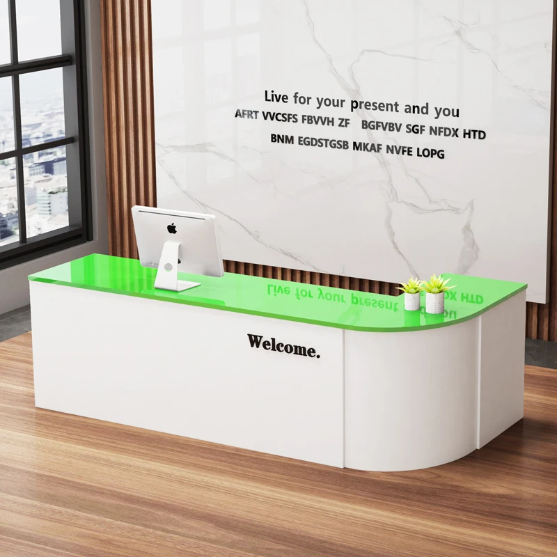 مكاتب الاستقبال الصناعية الحديثة متجر الجمال بار فاخر فندق مطعم مكاتب الاستقبال التنفيذي Mostrador الأثاث العصري #3