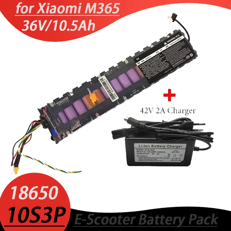 18650 10S3P 36V 10.5Ah  Lithium Ion Batteries Pack High Power Built-in Smart BMS for-xiaomi M365 E-Bike Electric Scooter Battery