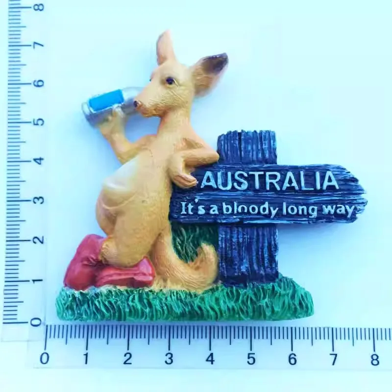 

Australia Creative flesh-colored kangaroo travel souvenir Refrigerator magnet Gift Handicrafts home decor