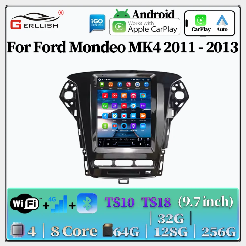 

For Ford Mondeo MK4 2011-2013 9.7-inch Android Vertical Screen,MultimediaVideo Player, GPS Stereo Navigation,Wireless CarPlay