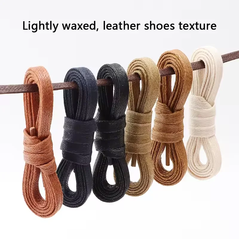 

Luxurious Waxed Flat Shoelaces Leather Waterproof Casual Shoe Laces Unisex Boots Shoelaces 60/80/100/120/140/160/180CM 1 Pair
