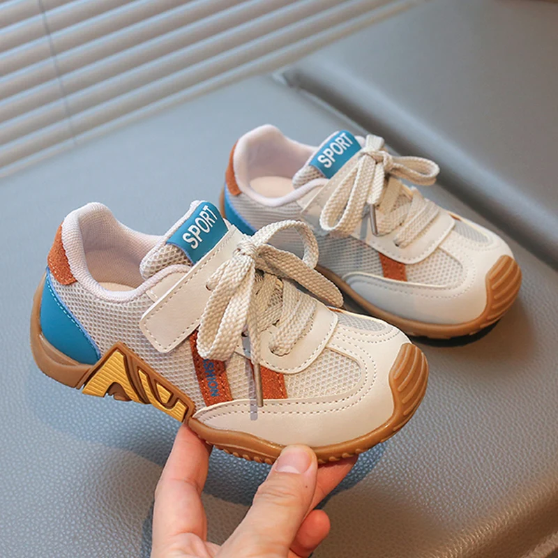 Fashion Designer Children Sneaker Little Girls Boys Shoes Spring Mesh Rubber Sole Kids Walking Tenis Shoes Toddler Girl Sneaker